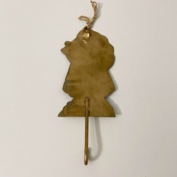 Vintage Santa Claus Wall Hook Hand Painted Metal Christmas Decoration - Picture 5 of 16